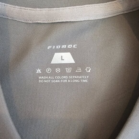 NWOT Fioboc Crew Neck Short Sleeve Tee T-Shirt, L, Light Grey - Picture 4 of 8